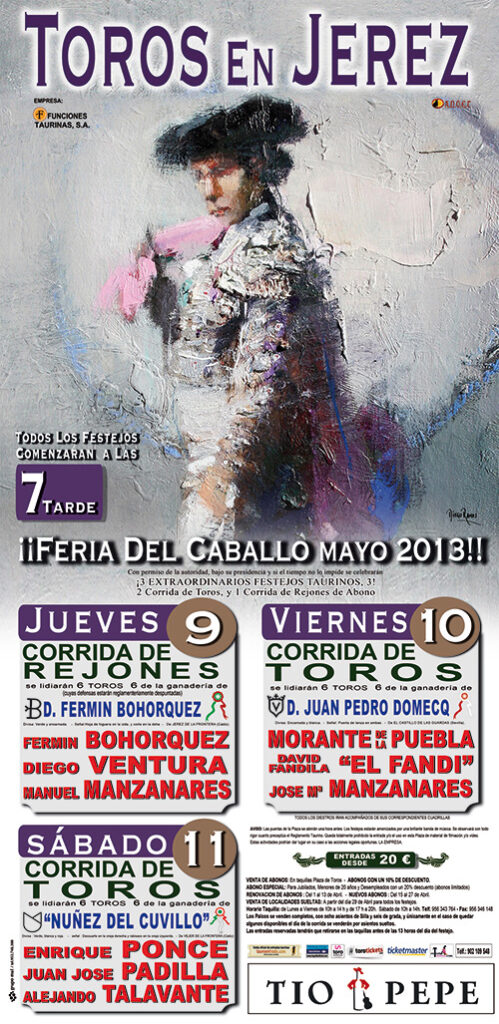 Carteles toros Jerez. temporada 2013